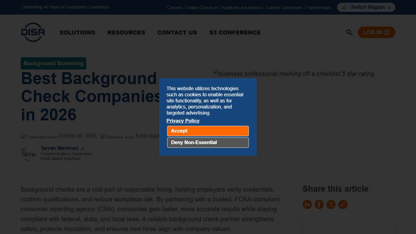 Best Background Check Companies in 2026 | DISA